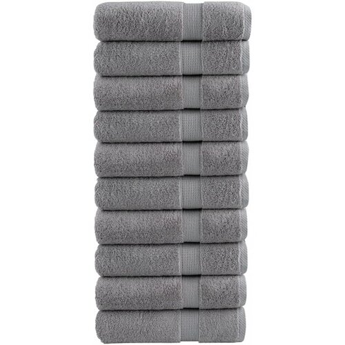 VidaXL Ručnici za tu&amp;scaron;iranje SOLUND 10 kom sivi 70x140 cm 600 gsm Slike