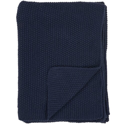 House Nordic Temno modra odeja iz recikliranega bombaža 130x170 cm Santos &amp;ndash; Slike
