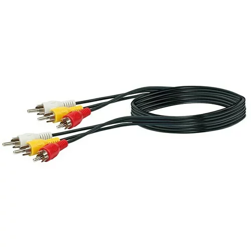 SCHWAIGER Cinch kabel (6 x Cinch utikač, 1,5 m, Crvene boje, Zakriljeno)