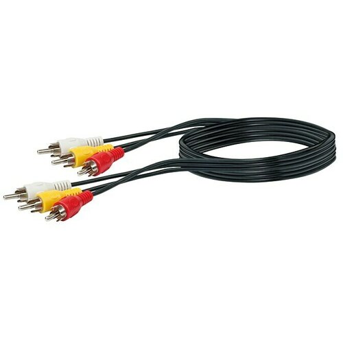 SCHWAIGER Cinch kabel (6 x RCA vtič, 1,5 m, Črne barve, rdeče barve/rumene barve/bele barve, Za&scaron;čiten) Cene