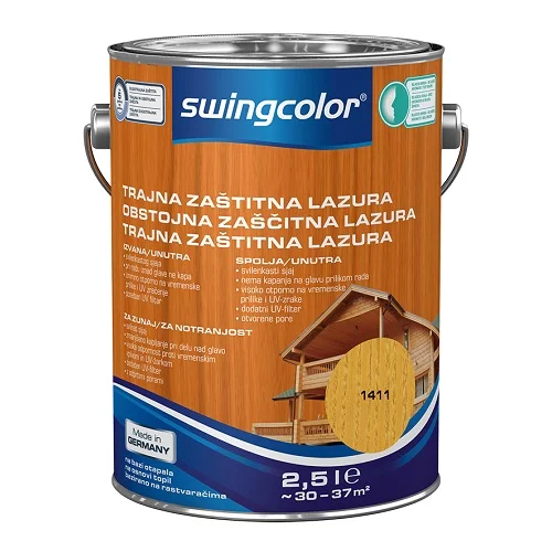 SWINGCOLOR Obstojna zaščitna lazura (barva: bor; 2,5 l)