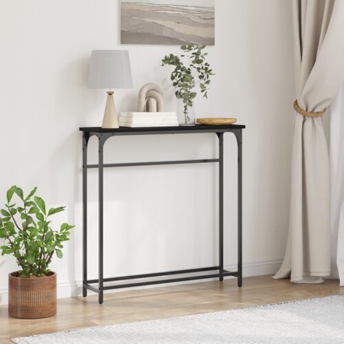  Konzolna stolica Crni hrast 75 x 19,5 x 75 cm Konstruirano drvo Cene