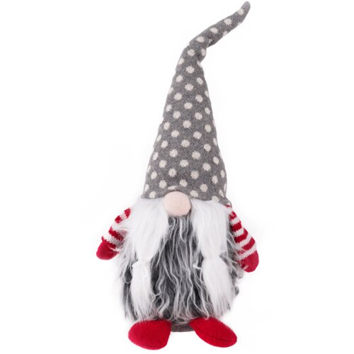 Kondela Božične dekorativne figure, komplet 4 kosov, tkanina, rdeča/siva/bela, DOLL Slike