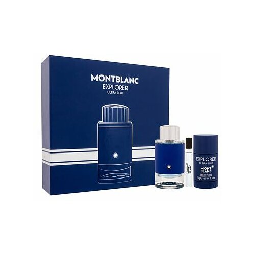 Montblanc Parfemski set Explorer Ultra Blue, Edp 100 ml + mini 7.5 ml + dezodorans 75 ml Slike