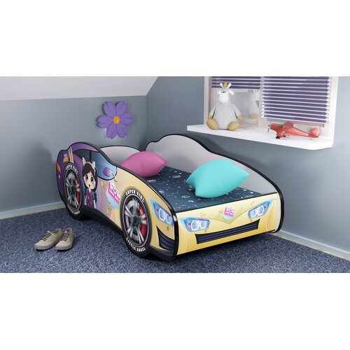 Racing Car Dečiji krevet trkački auto Girl Clara 160x80cm &amp;scaron;areni Slike