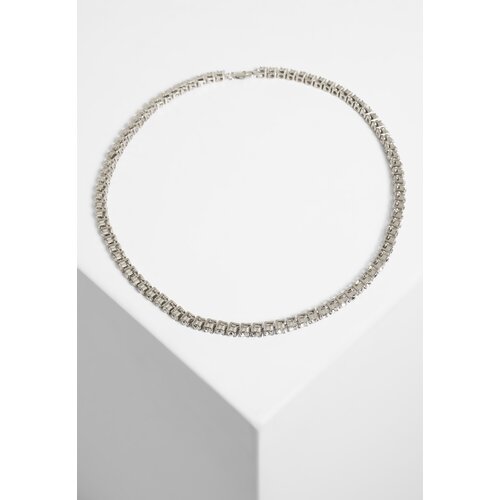 Urban Classics Necklace with rhinestones - silver color Slike