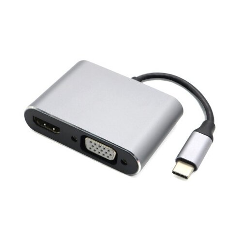  Hub type-c to hdmi+vga+type c+usb3.0 (4 u 1) ( HUB76 ) Slike