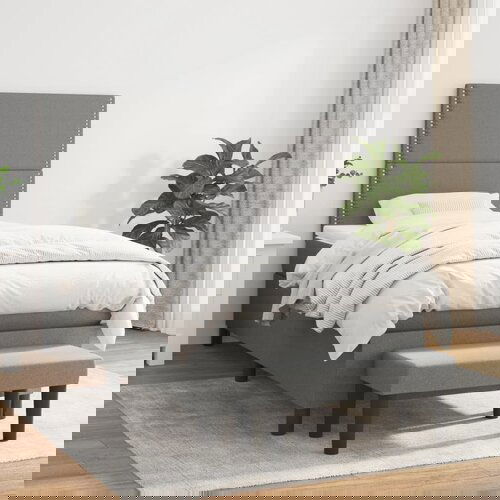The Living Store Box spring postelja z vzmetnico temno siva 90x190 cm blago - Box Spring Postelja, (21516114) Slike