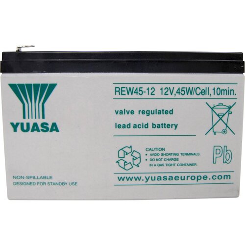 Yuasa REW 45 - 12 REW45/12 svinčeni akumulator 12 V 8 Ah svinčevo-koprenast (&Scaron;xVxG) 151 x 97 x 64mm plo&scaron;čati vtič, 6,35mm nizko samopraznjenje, nizki, (20438517) Cene
