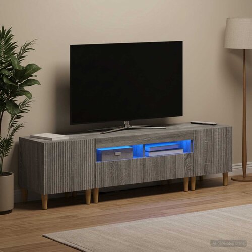  3-dijelni LED TV kabinet ARNHEM 3 kom. Siva Sonoma Slike