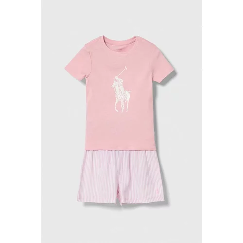 Polo Ralph Lauren Dječja pidžama boja: ružičasta, s uzorkom