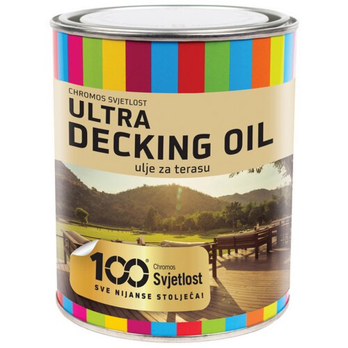 CHROMOS SVJETLOST Specijalni premaz za drvo Ultra Decking Oil bezbojni 0,75 l Slike