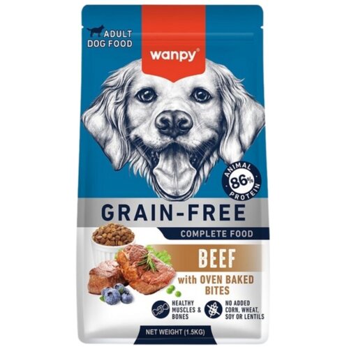 WANPY Suva hrana za pse Grain Free, Govedina, 1,5 kg Slike