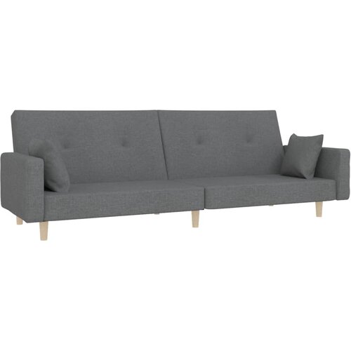Maison Chic kavč - Sofa - Kanape dvosed z ležiščem in dvema blazinama svetlo sivo blago, (21727536) Cene
