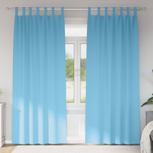  Zavjese 2 pcs Svijetlo plava 260 x 140 cm Poliester Cijene