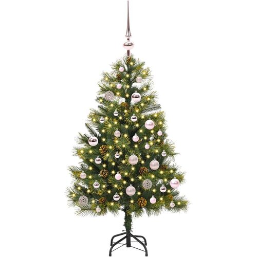 VidaXL Umjetno Drvo za Božić s &amp;Scaron;i&amp;scaron;arkama Zelena 150 cm Slike
