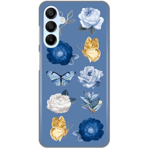 torbica silikonska print za samsung A156B galaxy A15 5G dusty blue Slike