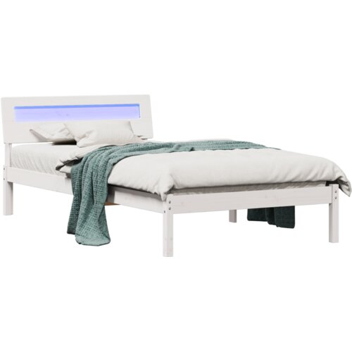 VidaXL krevetna konstrukcija bijelo 80 x 200 cm čvrsta borova drva Slike