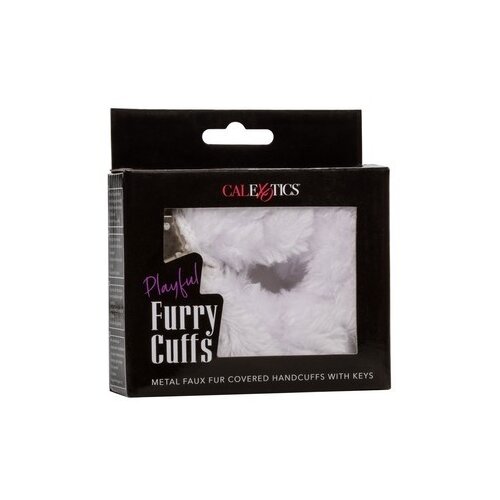  metalne lisice sa belim krznom | calexotics Cene