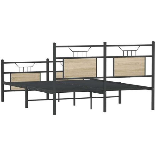 VidaXL Okvir kreveta bez madraca boja hrasta sonome 140x190 cm drveni Slike