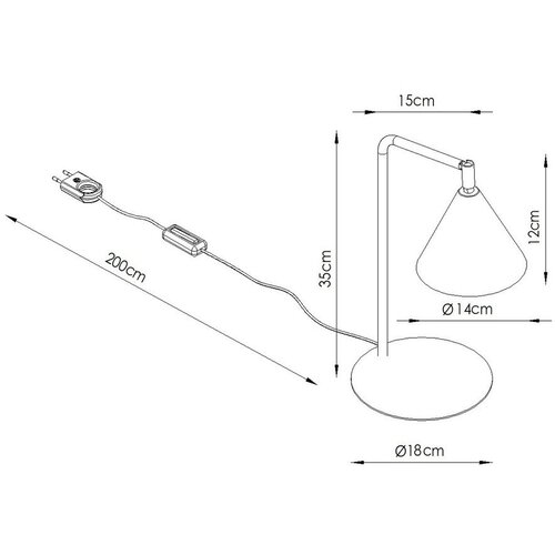 Sollux Bordo željezna stolna lampa sa savitljivom konstrukcijom (visina 35 cm) Zylo &amp;ndash; Slike