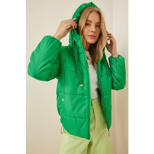 Happiness İstanbul Winter Jacket - Green - Puffer Slike