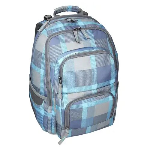Spirit e-bag plava kockasta zaobljena &scaron;kolska torba, ruksak 46x34x22cm outlet Cijene