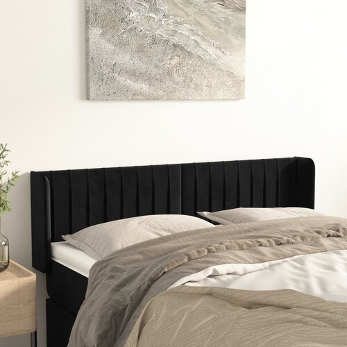  Uzglavlje s u&scaron;ima crno 147x16x78/88 cm bar&scaron;unasto Cijene
