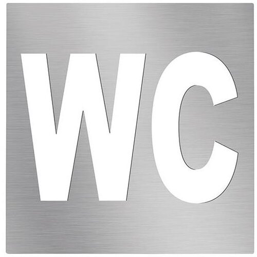  Ikona WC 12x12 cm inox/srebrna Cene