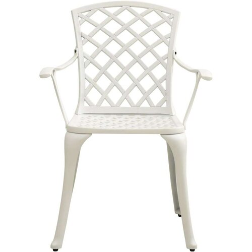  5-dijelni bistro set od lijevanog aluminija bijeli Slike