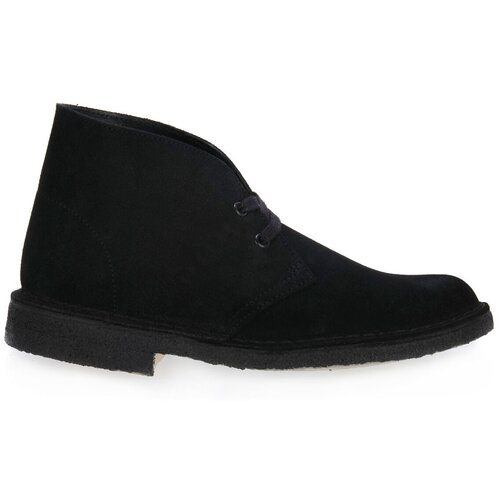 Clarks Pol&amp;scaron;kornji DESERT BOOT W BLACKS Črna Slike