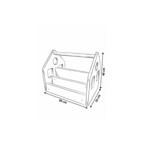 Hanah home Hanah Kućni organizator za knjige, 50x40x32cm, Plava Slike