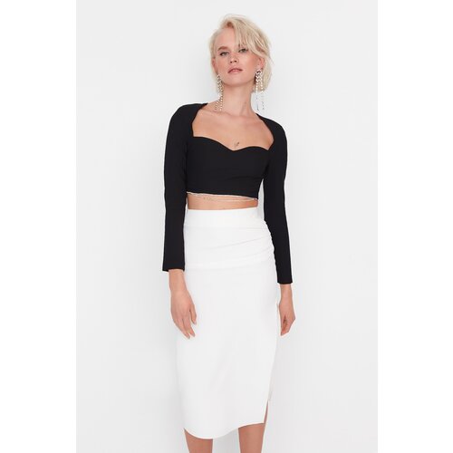 Trendyol Black-Anthracite Collar Detailed Blouse Slike