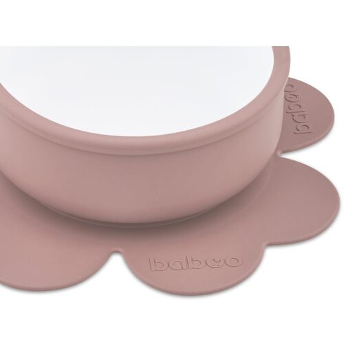 Baboo Silicone Bowl silikonska posoda s priseskom Au Naturale, 6m+ 1 kos Slike