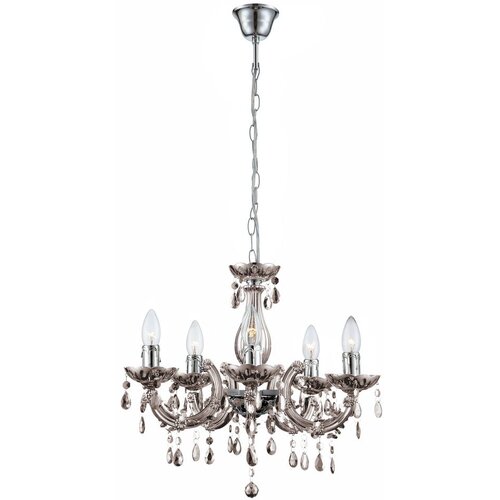 Toolight Klasični luster EBT002-5CP crni/krom Slike