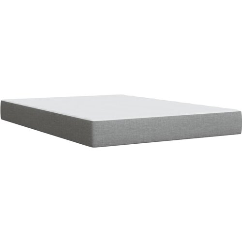  Krevet s oprugama i madracem svjetlosivi 140x190 cm od tkanine Slike