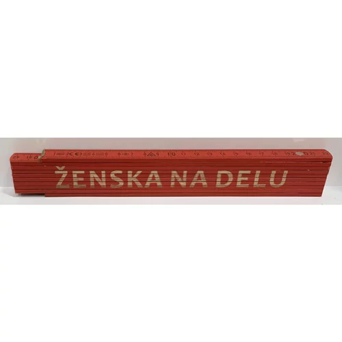 HEKA Zložljiv meter Heka (napis: Ženska na delu, rdeče barve, 2 m)