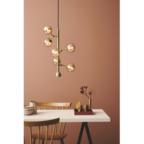 Halo Design 738861 - Visilica na sajli ATOM 6xG9/28W/230V prečnik 30 cm mesing/k. bež Slike