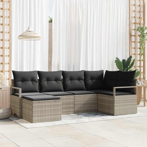  Set sofe 6 pcs Svjetlosiva poliratan Cene