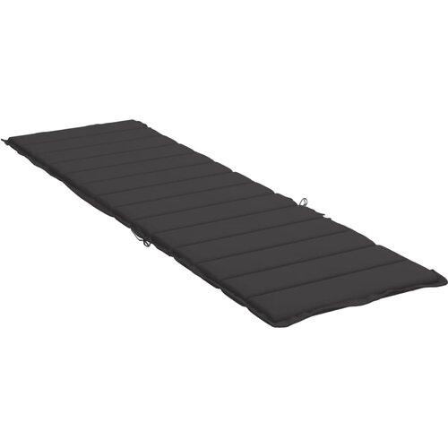  Jastuk za ležaljku crni 200 x 50 x 3 cm od tkanine Oxford Slike