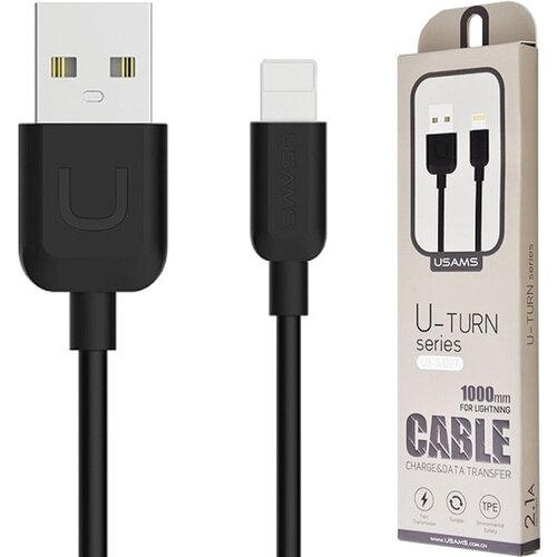 Usams U-TURN KABEL ZA LIGHTNING 1M OVITEK ČRNO ZA IPHONE 2A FAST, (21980397) Cene