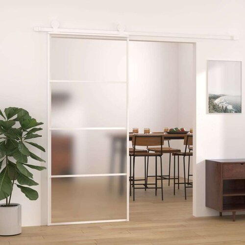  Klizna vrata od mutnog stakla ESG i aluminija 90x205 cm bijela Cijene