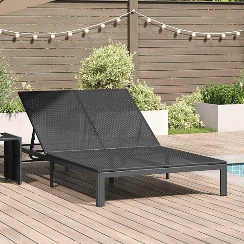  Ležaljka na suncu Crna 206 x 115 x 75 cm poliratan Cijene
