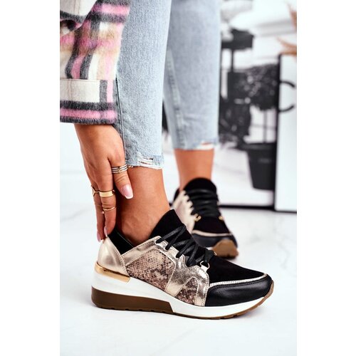 Nicole Gold 2465 Women's Leather Stiletto Sneakers Cene