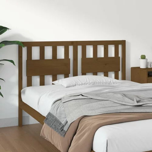  Uzglavlje za krevet boja meda 145 5x4x100 cm masivna borovina