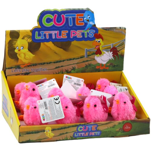  Jumping Chicken Toy Wind-Up Figurine Pink Slike