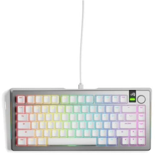 Glorious Gaming GMMK 3 PRO 75% Predpripravljena tipkovnica Igranje USB QWERTY US Angle&amp;scaron;čina Srebro Slike