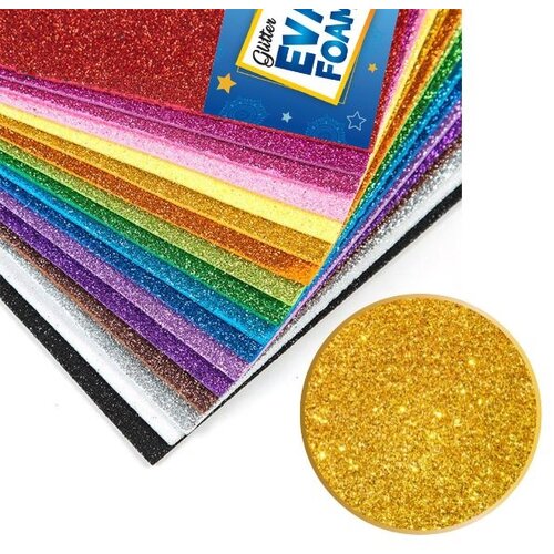  Glitter eva pena zlatna 1/10 milla 0957 Cene