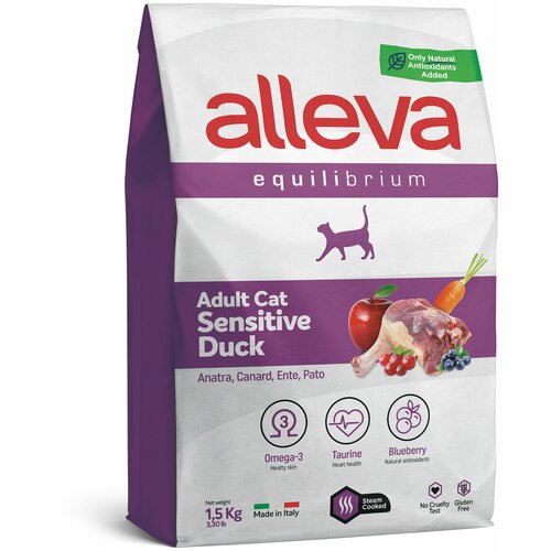 Diusapet alleva hrana za mačke equilibrium sensitive adult - pačetina 10kg Slike