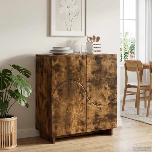  Komoda Dimljeni hrast 67 x 34 5 x 75 cm Konstruirano drvo - Dimljeni hrast Cijene